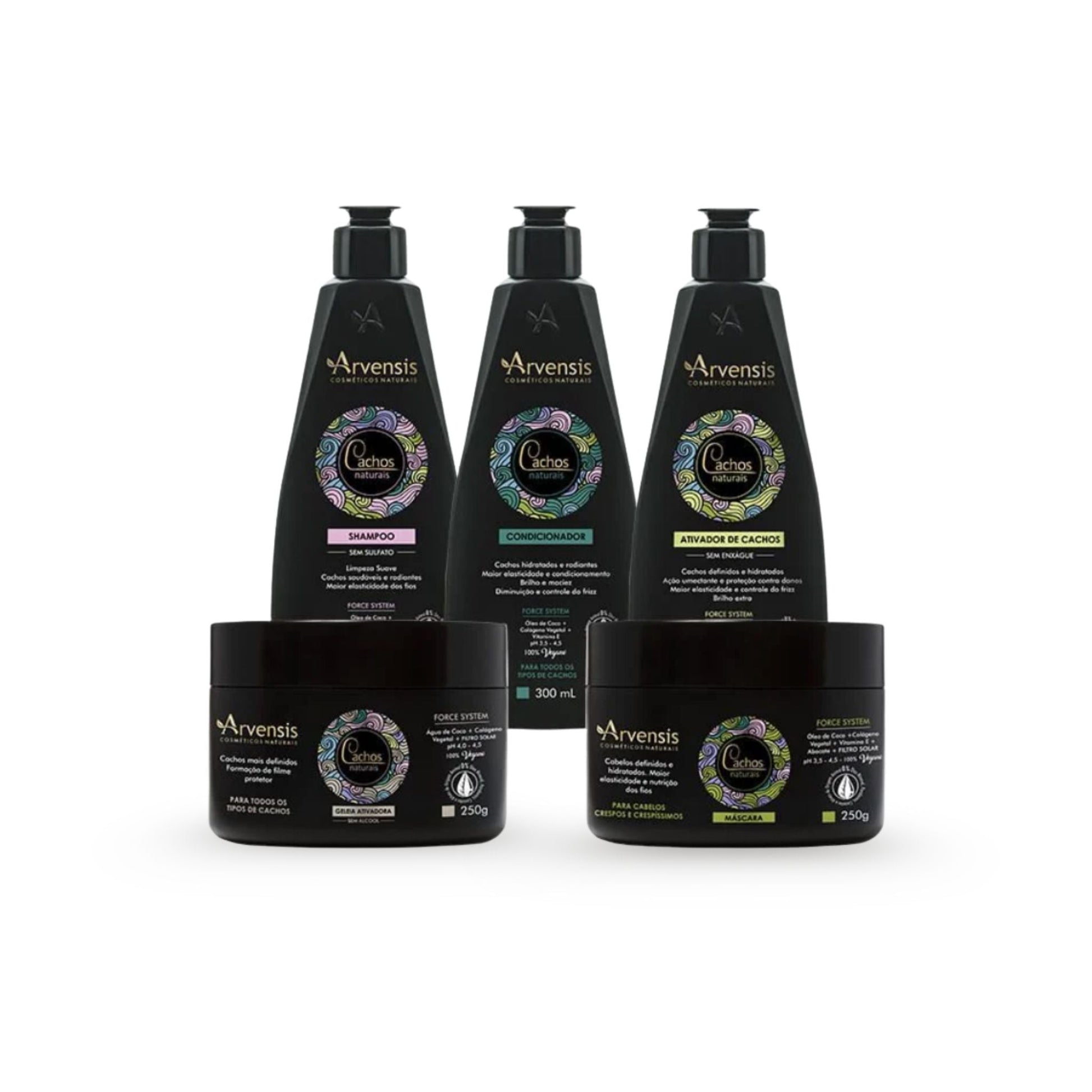 Combo Completo Cachos Naturais (Crespos/Crespíssimos) - Arvensis