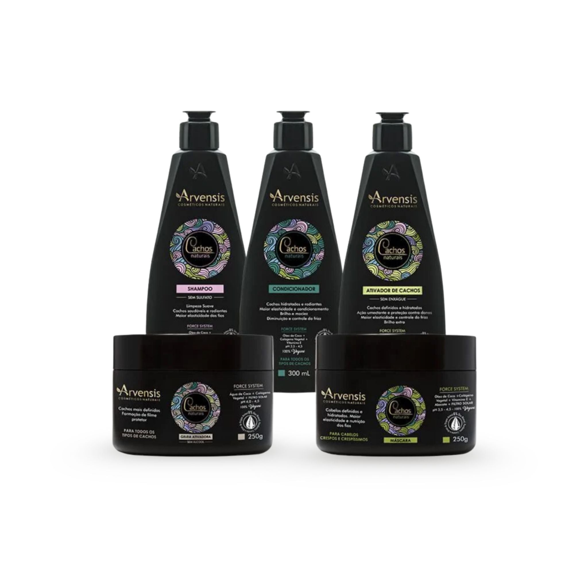 Combo Completo Cachos Naturais (Crespos/Crespíssimos) - Arvensis