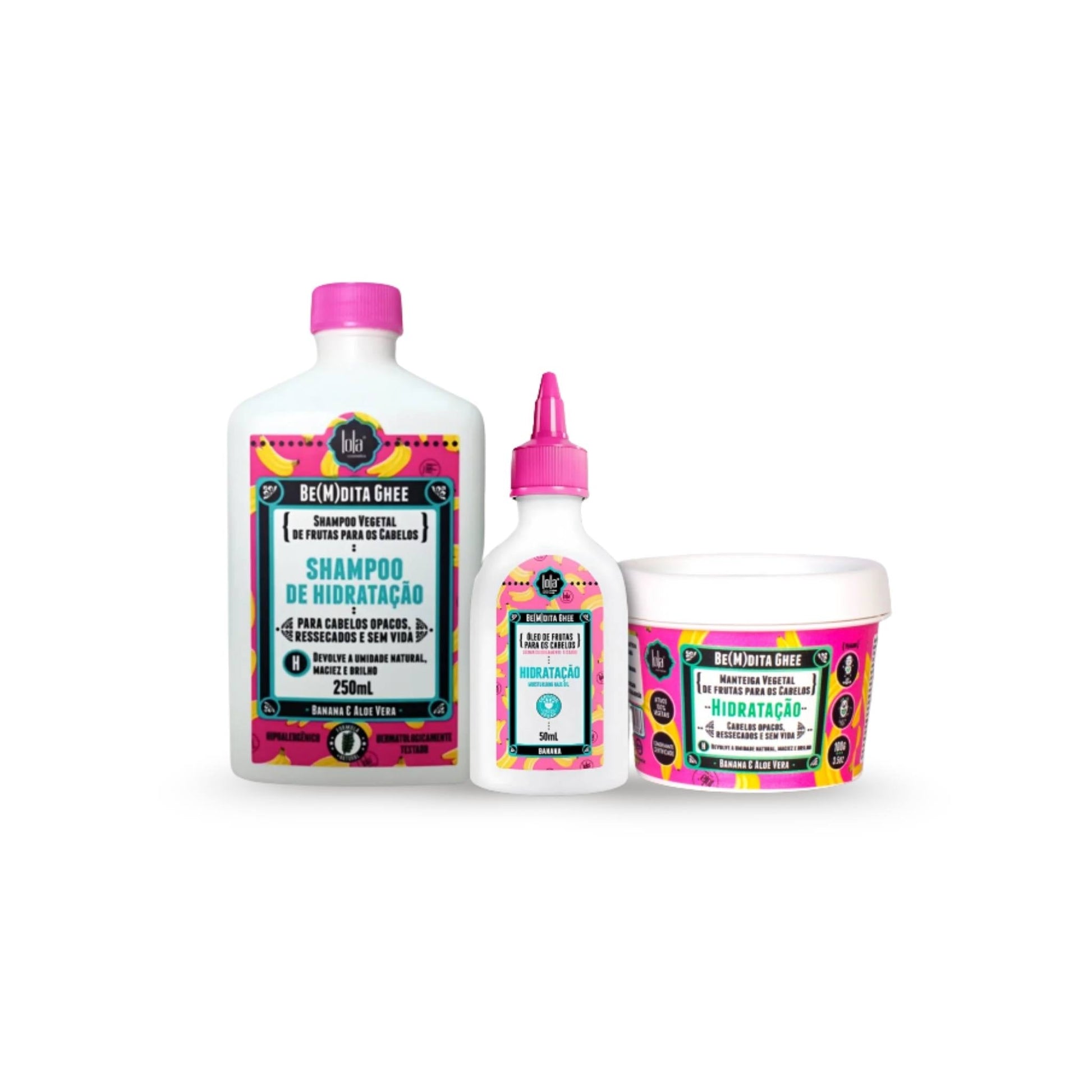 Combo Bemdita Ghee - Hidratação Banana Pequeno - Lola Cosmetics