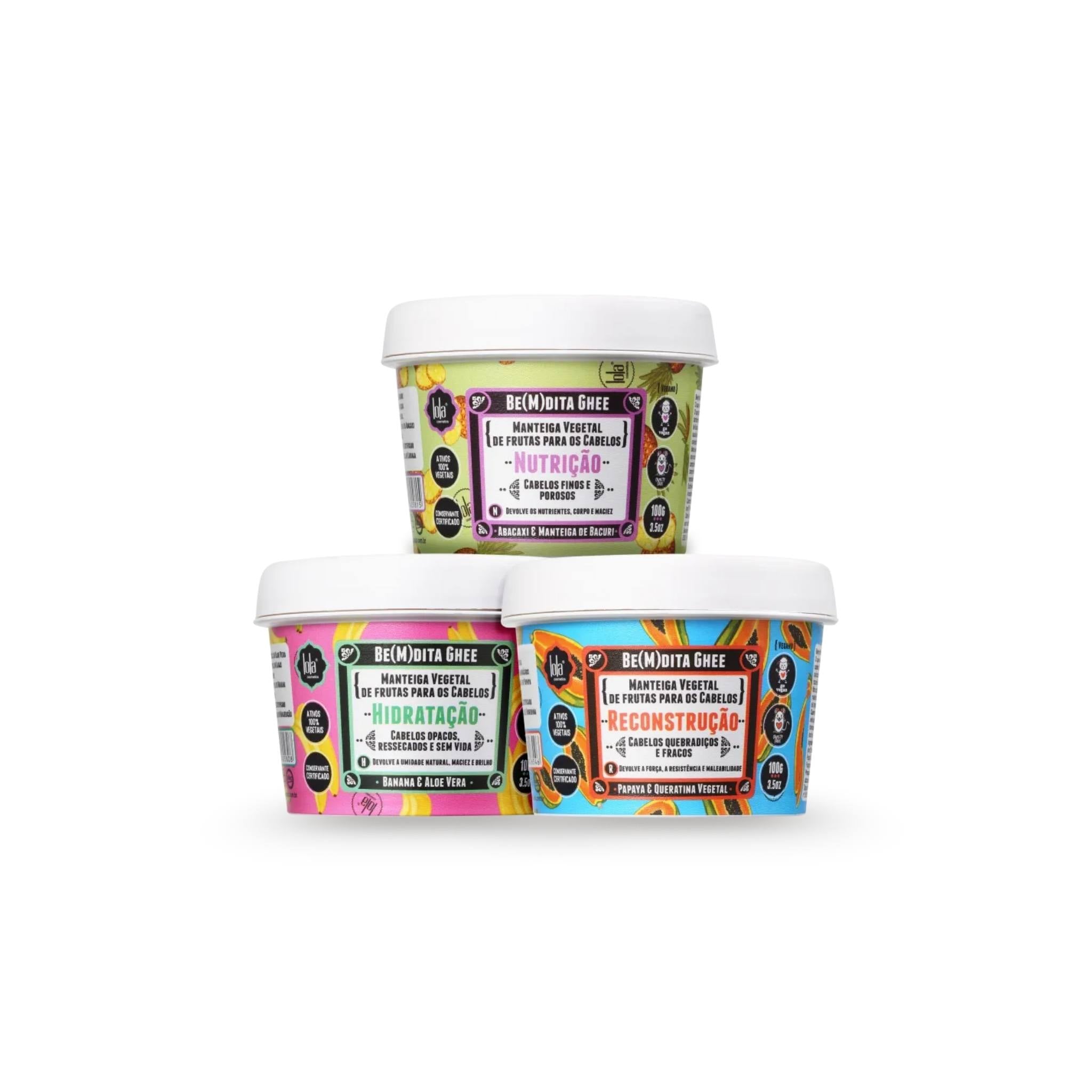 Combo Cronograma Capilar Bemdita Ghee Pequeno - HNR - Lola Cosmetics