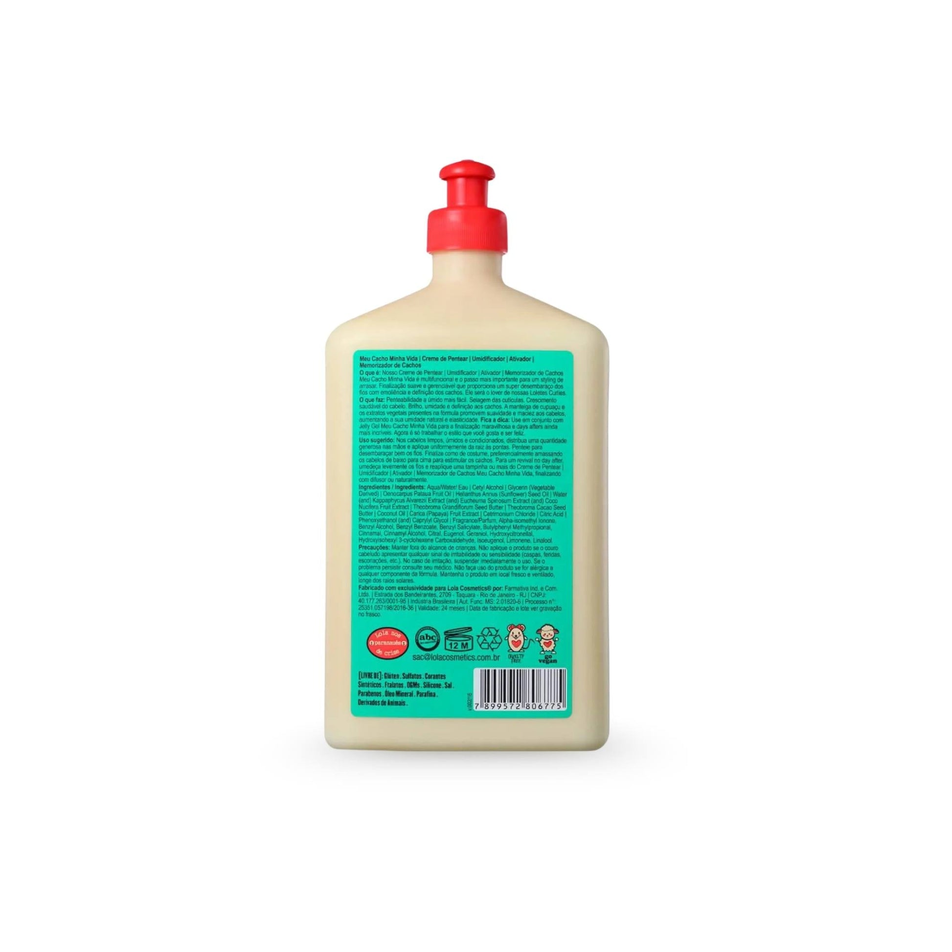 Meu Cacho Minha Vida - Creme de Pentear Memorizador de Cachos 500g - Lola Cosmetics
