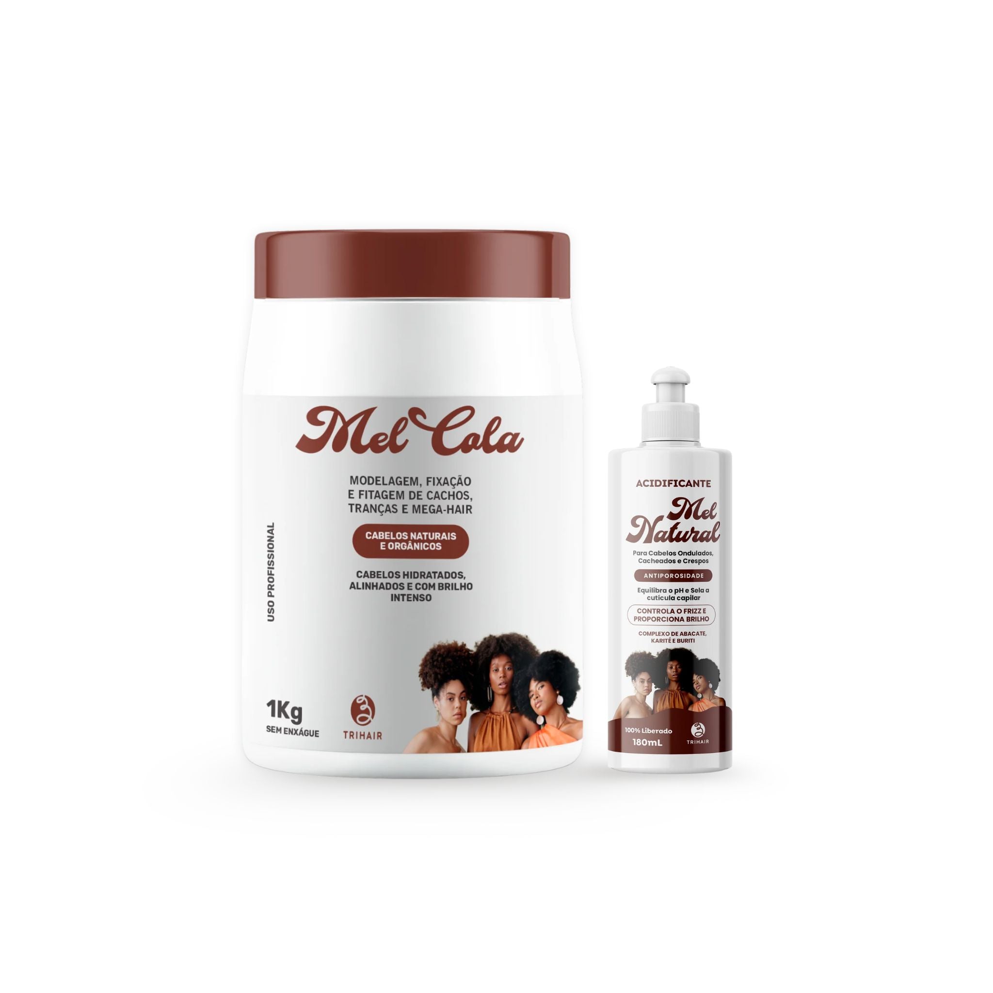 Kit Mel Cola 1Kg + Acidificante Mel Natural 180ml - Trihair