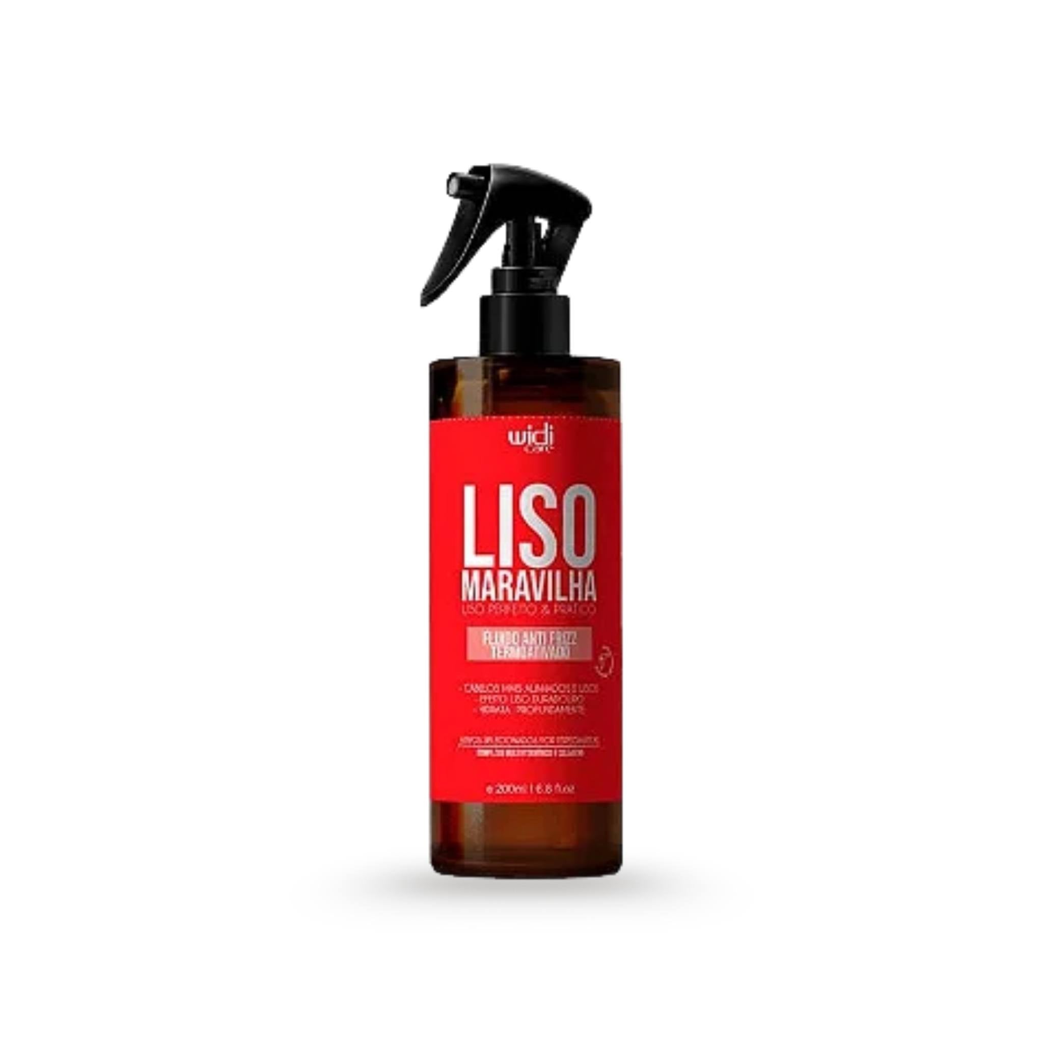 Fluído Anti Frizz Termoativado Liso Maravilha 200mL - Widi Care