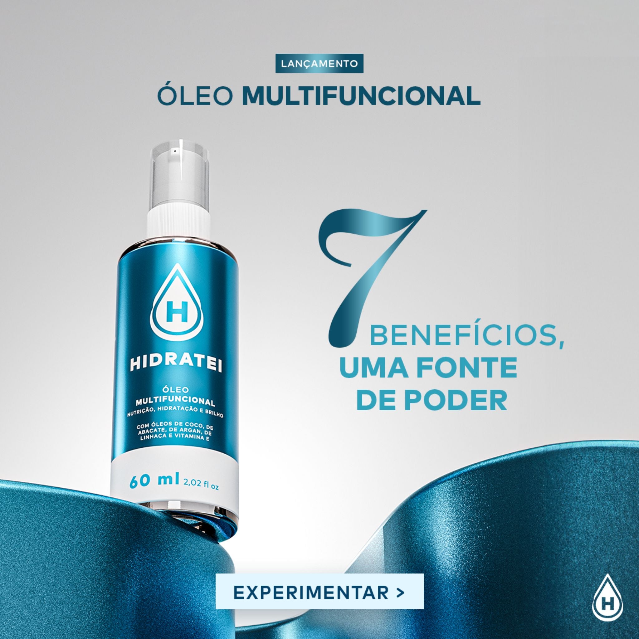 Nutrição Termoprotetor Óleo Multifuncional Capilar 60ml - Hidratei