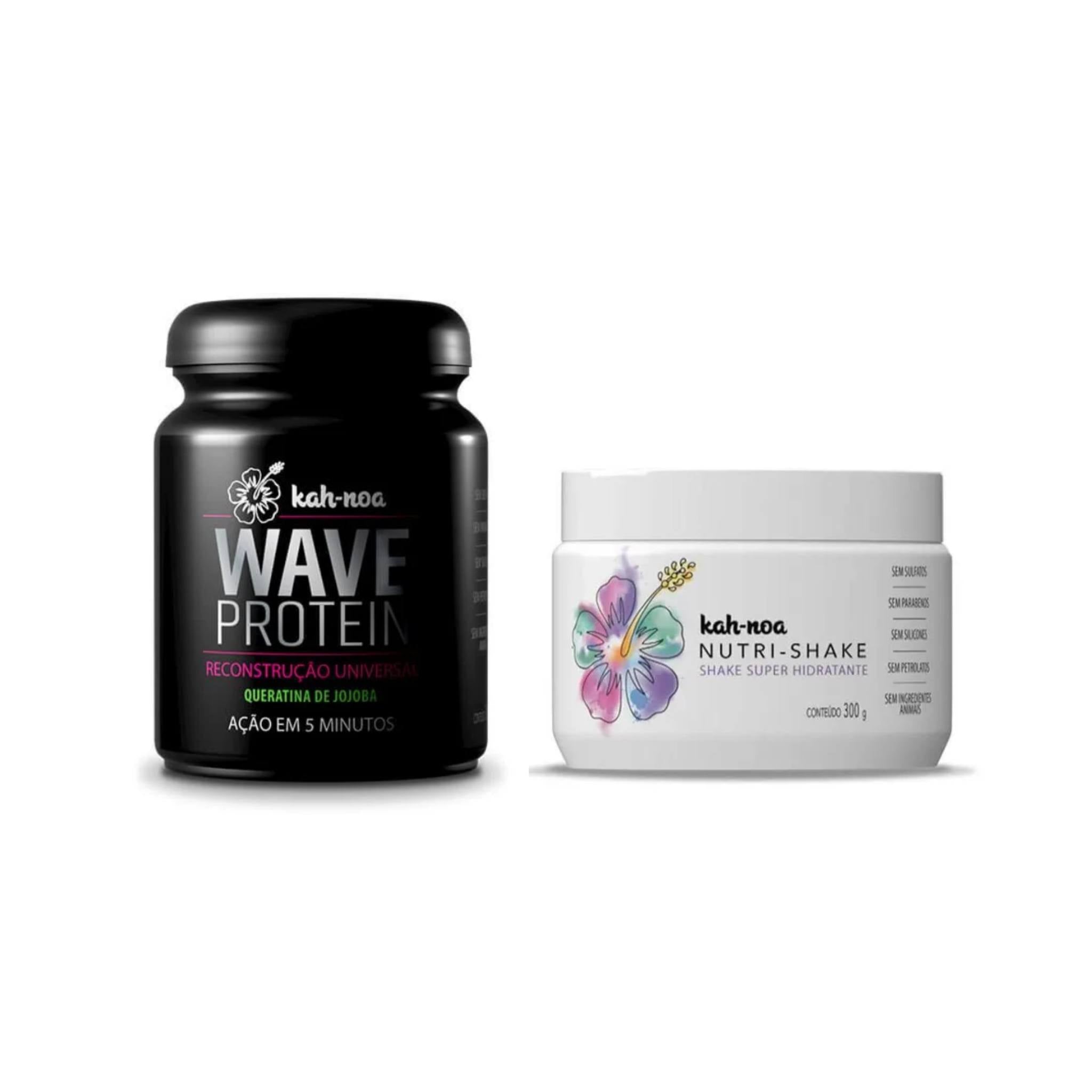 COMBO TRATAMENTO Máscara  Nutrishake 300g + Máscara Wave Protein 300g - Kah-Noa