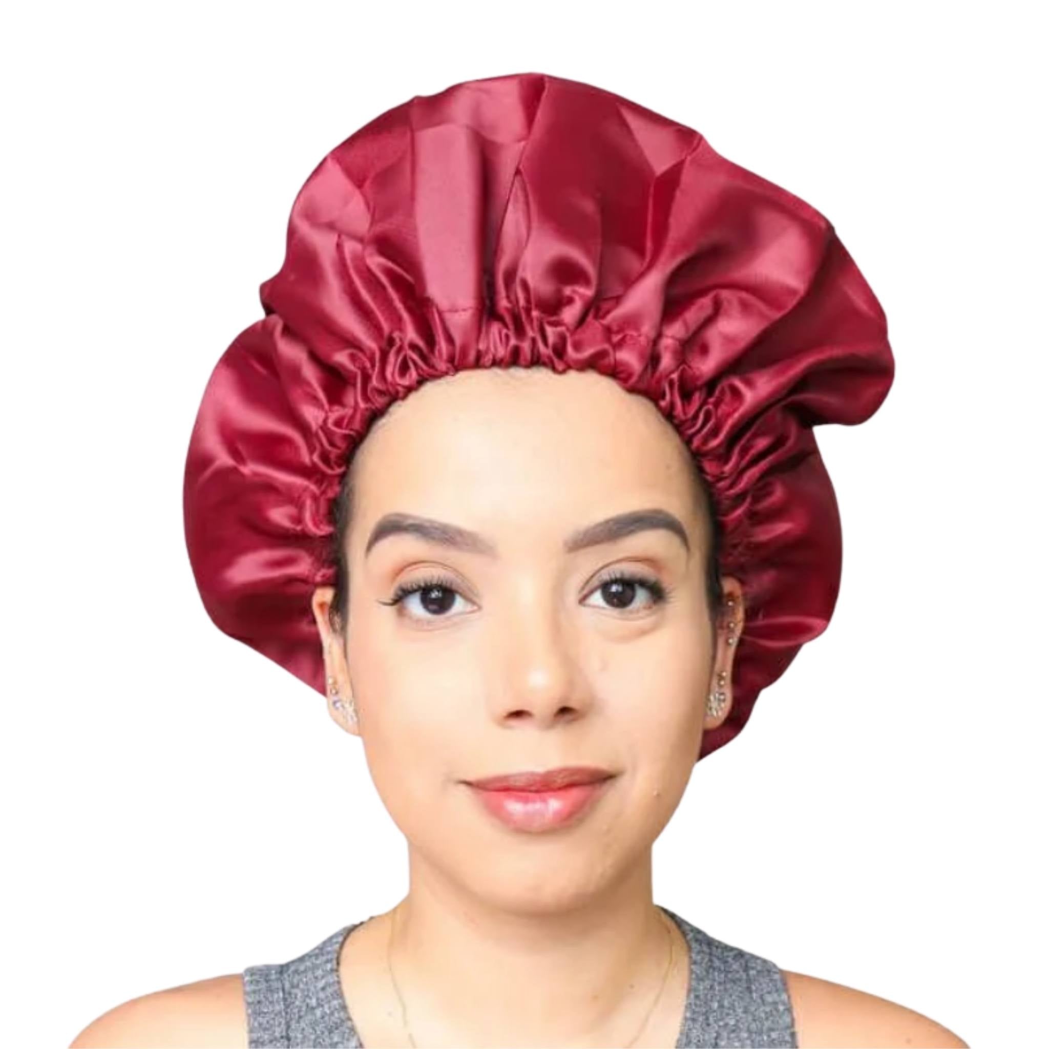 Touca de Cetim Dupla Camada Borgonha - Turban