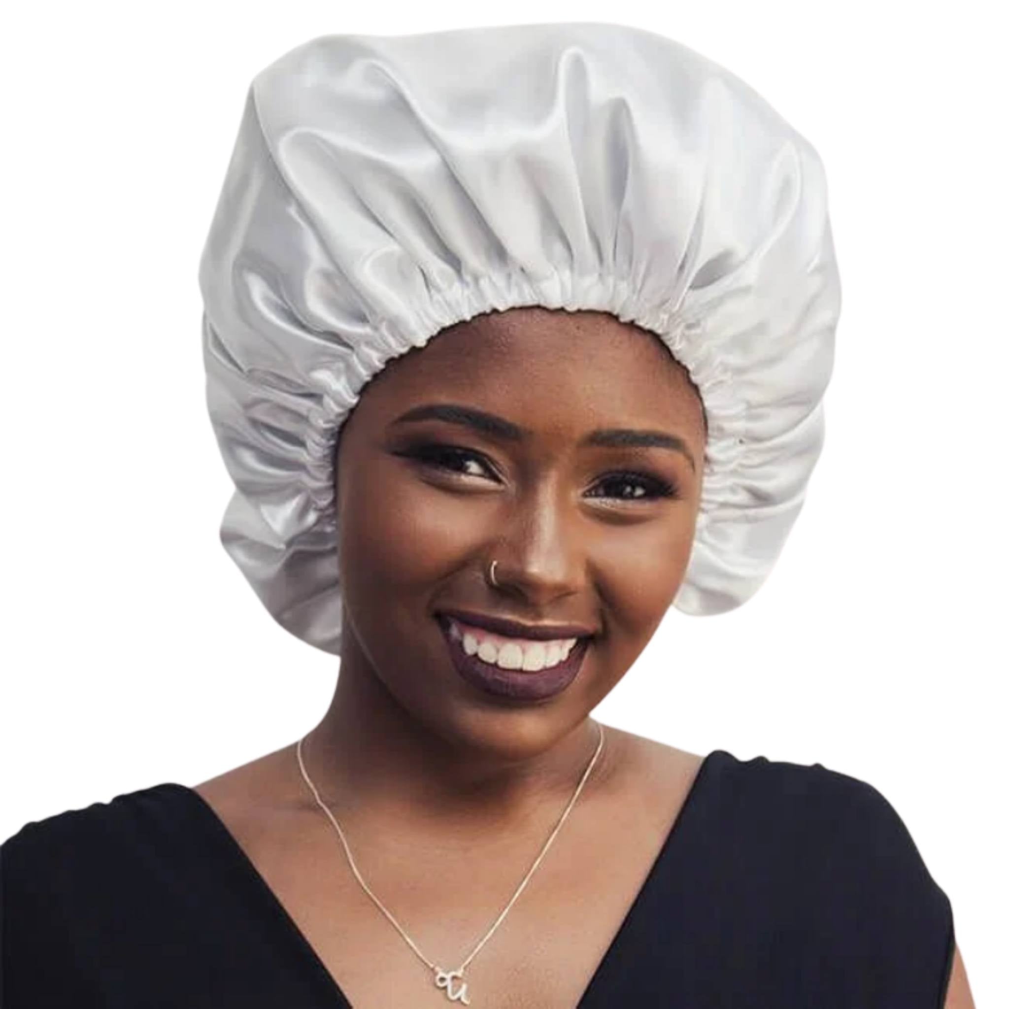Touca de Cetim Dupla Camada Branca - Turban