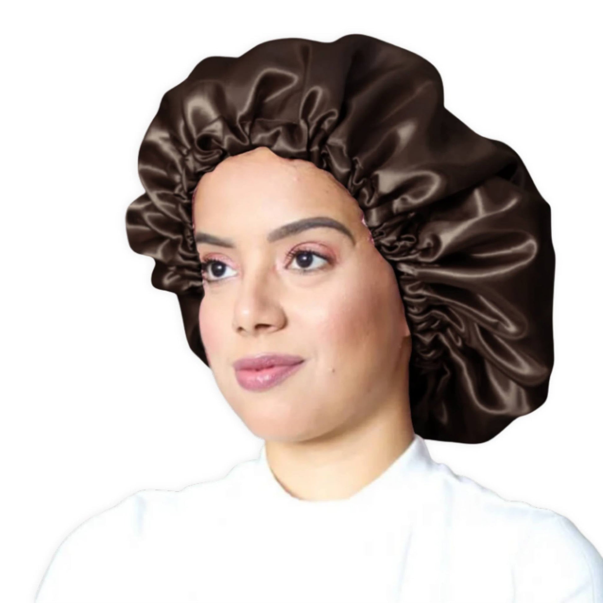 Touca de Cetim Dupla Camada Chocolate- Turban