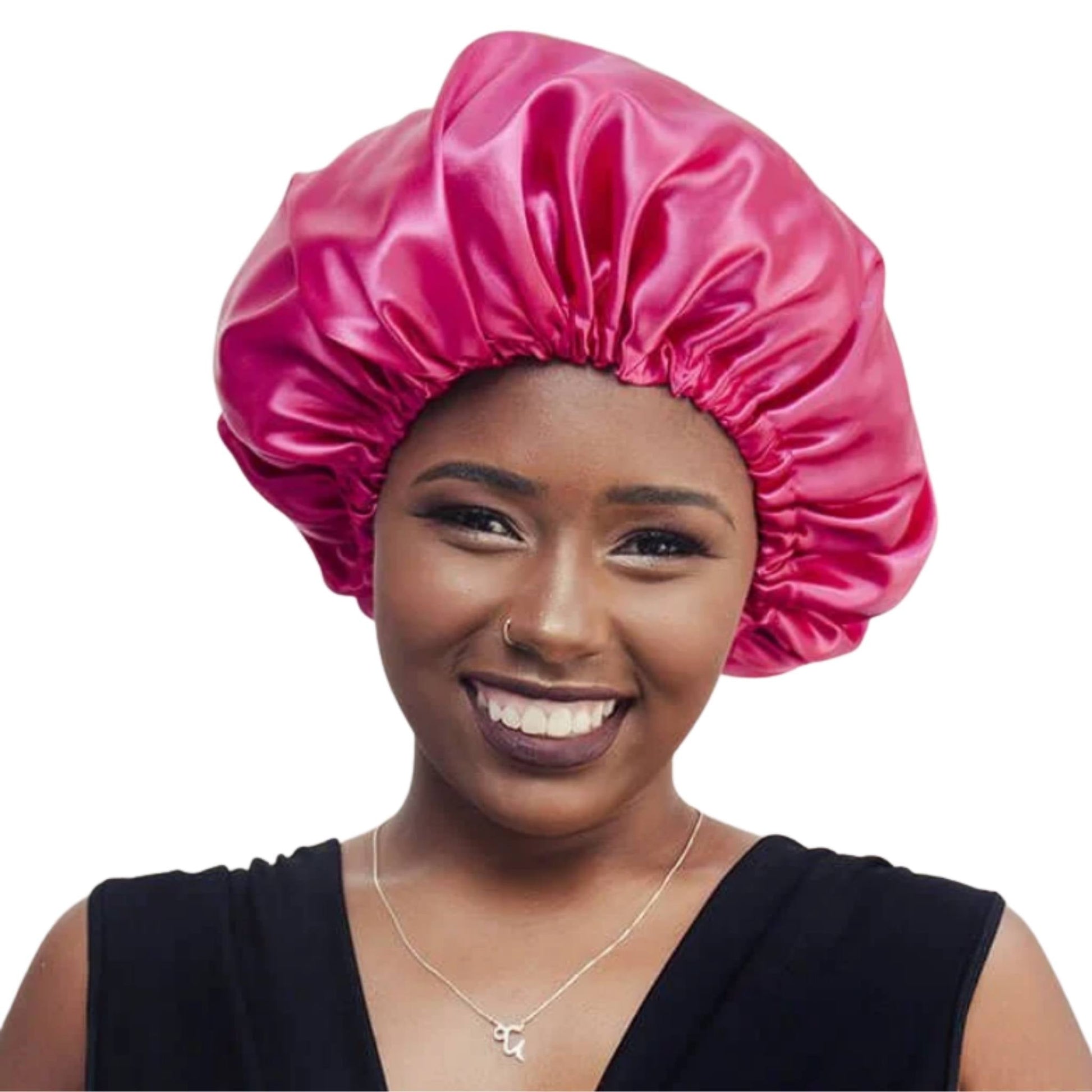 Touca de Cetim Dupla Camada Pink - Turban