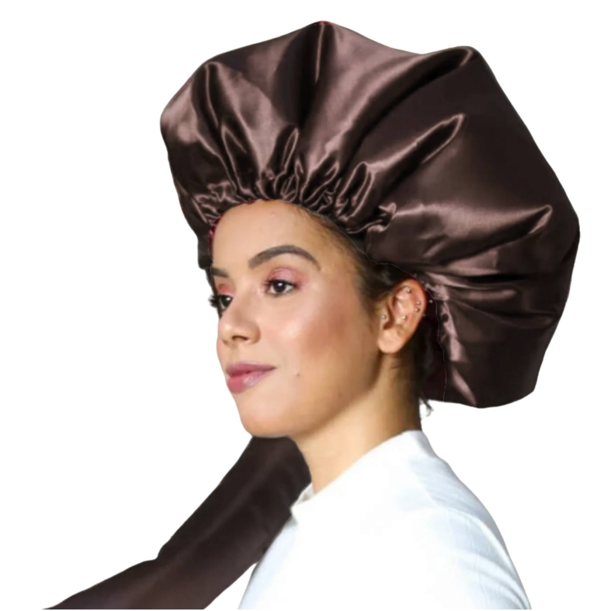 Touca Difusora de Cetim Chocolate - Turban