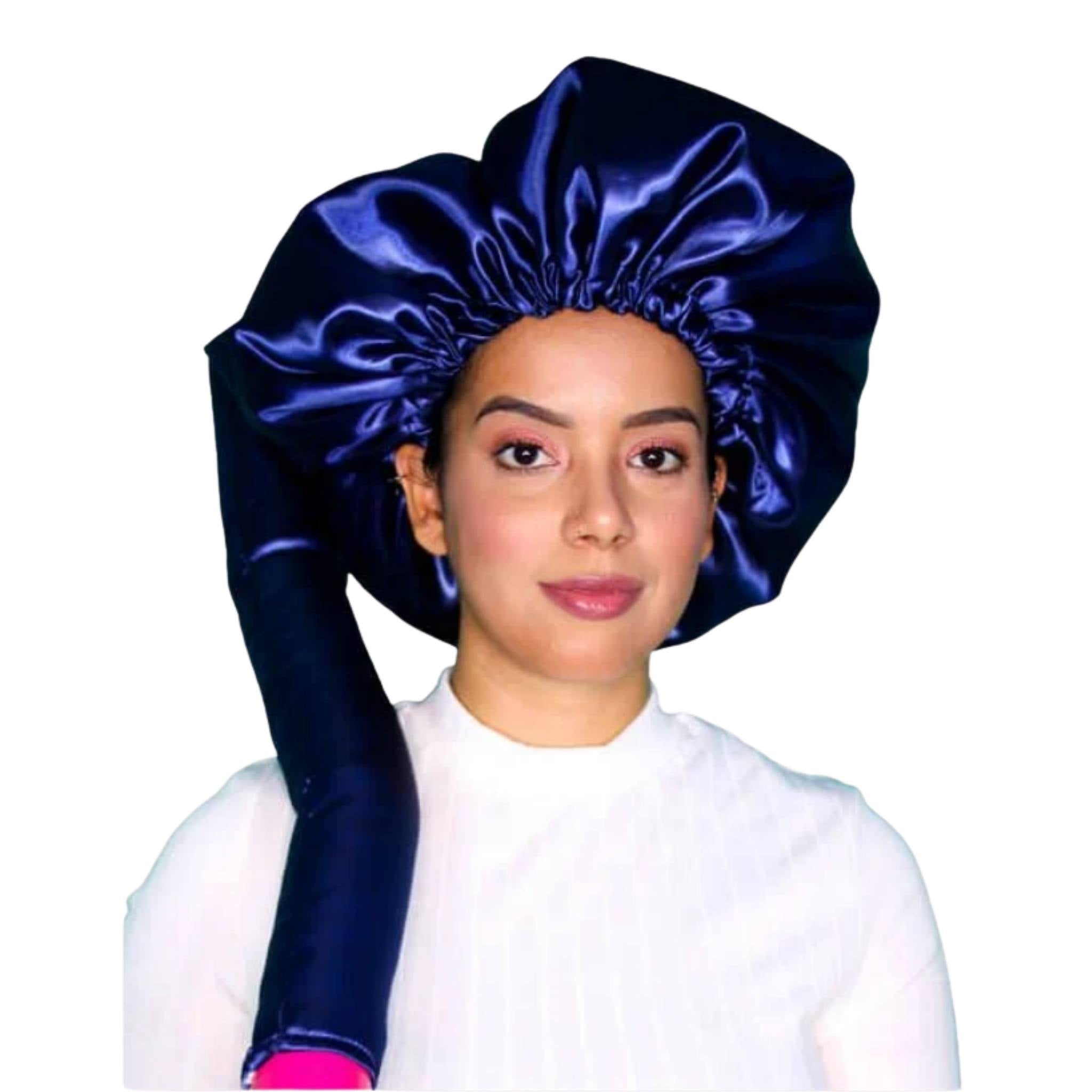 Touca Difusora de Cetim Azul Marinho - Turban