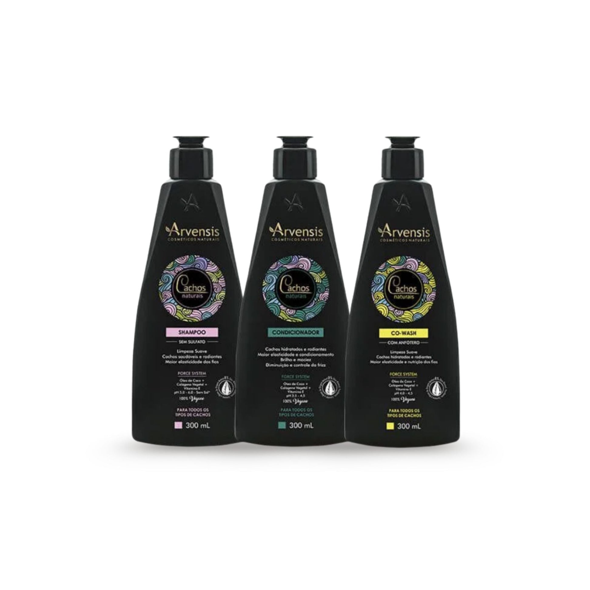 Combo Cuidados Diários Cachos Naturais - 300ml - Arvensis